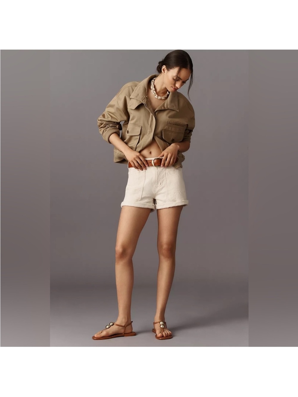 The Wanderer Denim Shorts by Pilcro - Picture 3 of 15